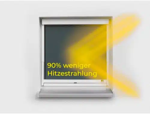 Protection solaire extérieure parfaite : le store extérieur réduit le rayonnement de chaleur de 90 %