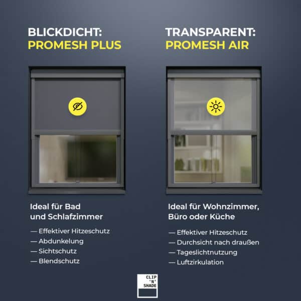 04.two options black - CLIP'N'SHADE - Smartes Aussenrollo für Fenster