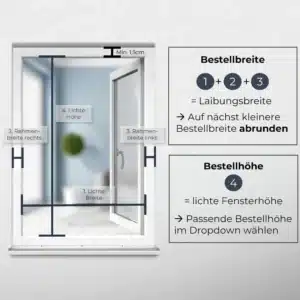 Hoe meet je je raam op voor ons externe rolgordijn?