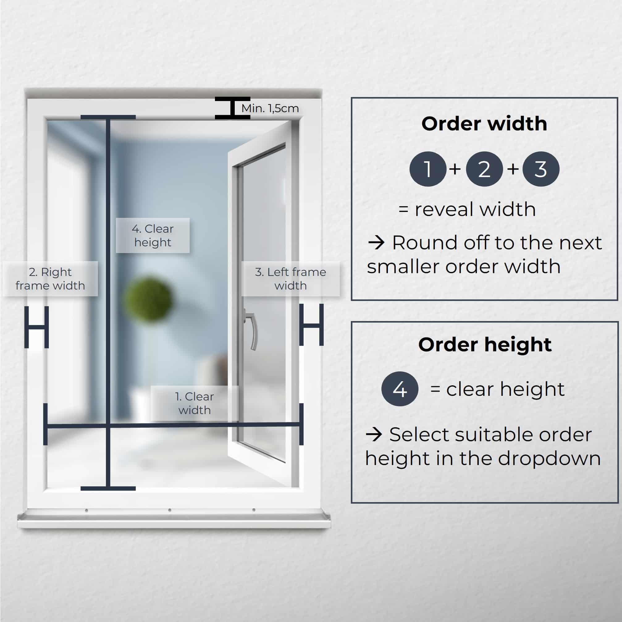How to measure your window for our external roller blind