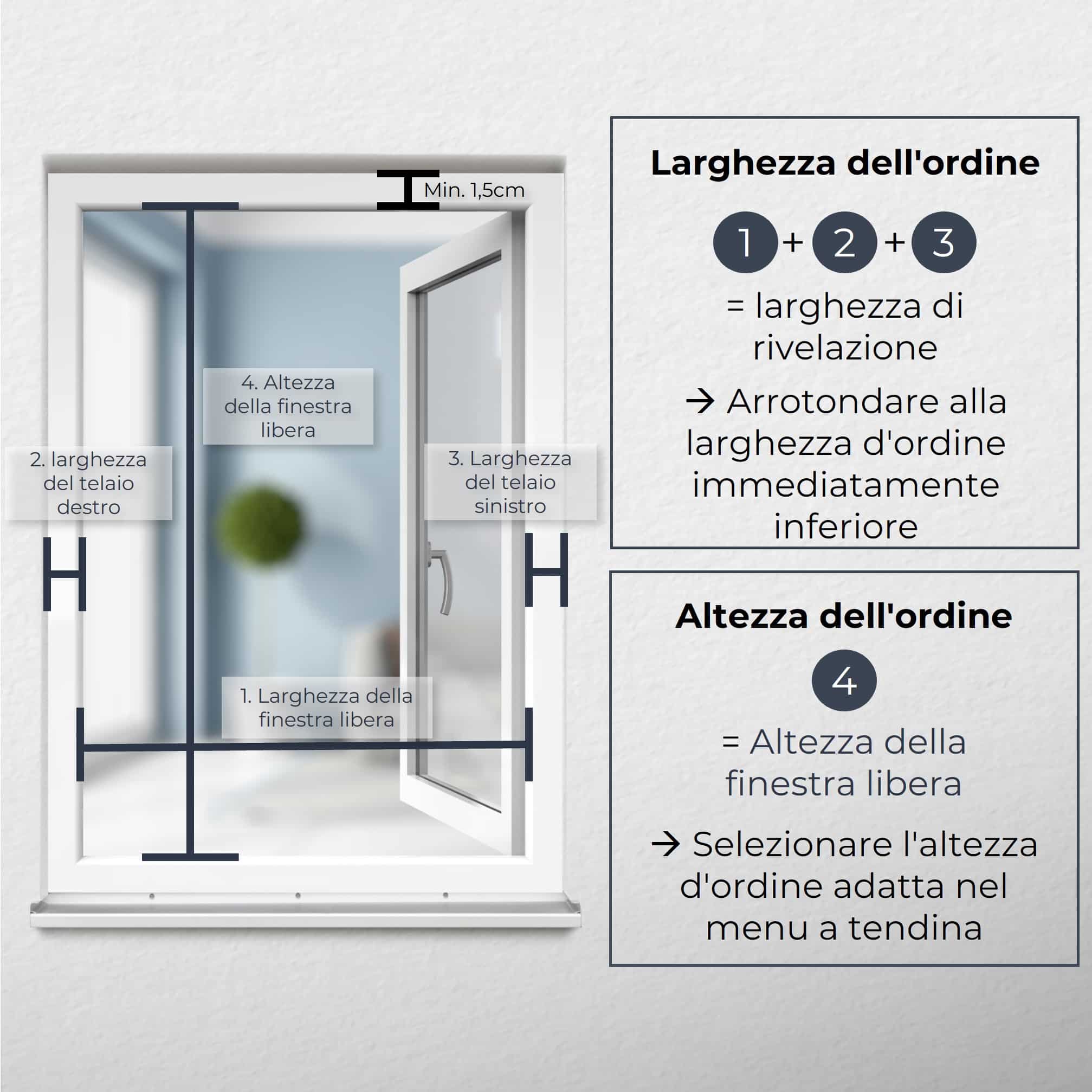Come misurare la finestra per la nostra tenda a rullo esterna