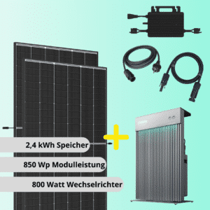 800W balcony power plant with 2400Wh Zendure all-in-one storage solution