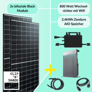 800W Balkonkraftwerk mit 2400Wh Zendure All-In-One Speicherlösung