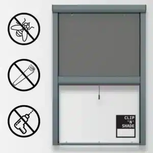 Insect screen roller blind without drilling