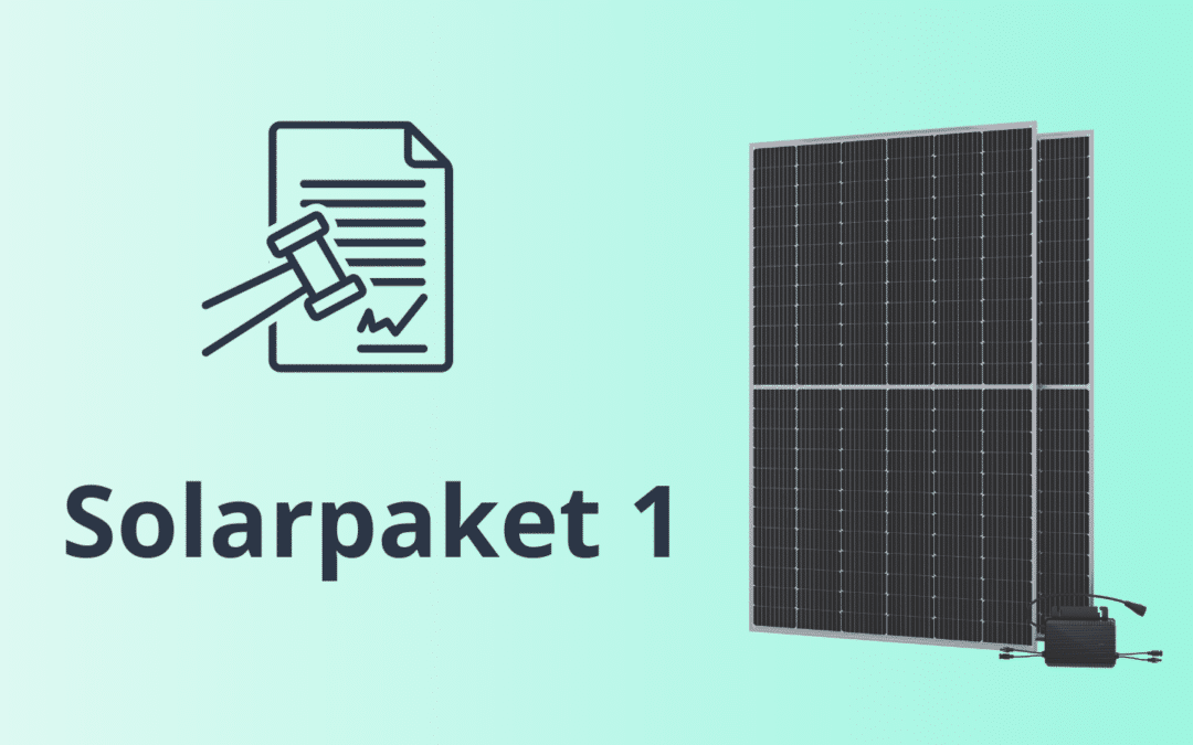 Relief for balcony power plants: Solar package 1