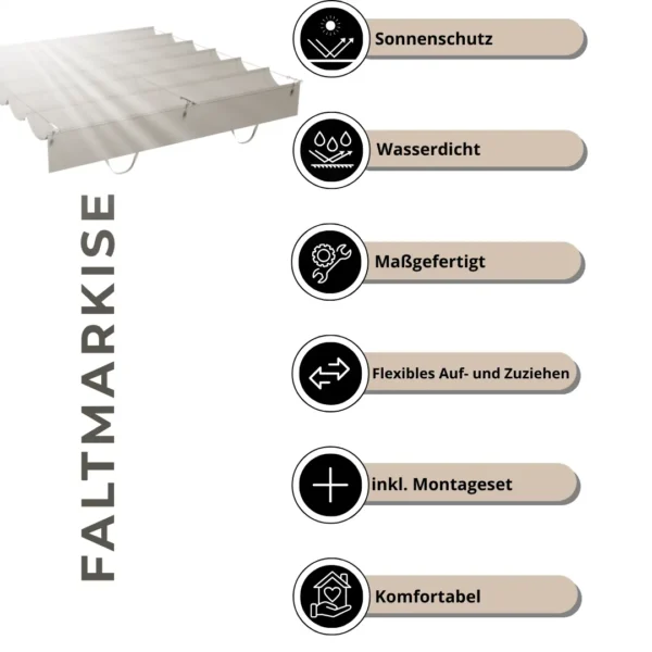 Vorteile Faltmarkise