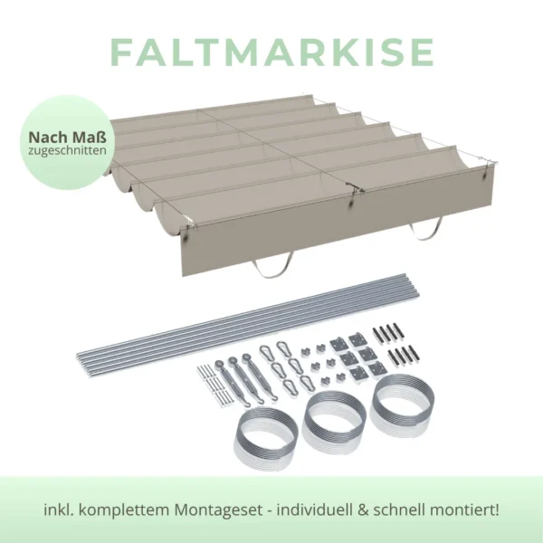 Faltmarkise inklusive Befestigungsmaterial