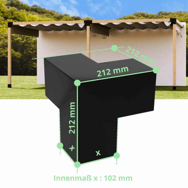 Y-Eckverbinder für Terrassenüberdachung 100x100mm - Immagine 2