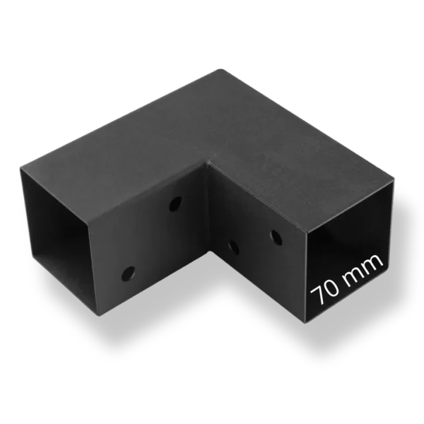 L Hoekconnector Postconnector 70mm