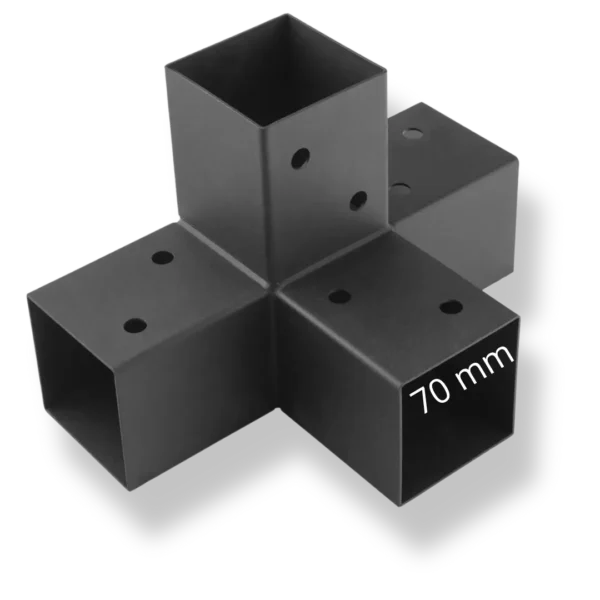X Raccord d'angle Raccord de poteau 70mm