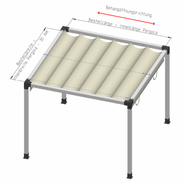 Technische tekening vouwluifel