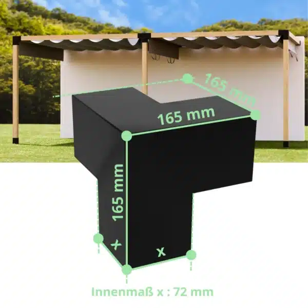Y corner connector 70mm Dimensions