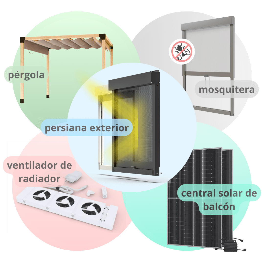 Marca1 (1) (1) CLIP'N'SHADE El proveedor para un mayor confort y eficiencia energética: cortinas enrollables exteriores, mosquiteras, ventiloconvectores, centrales eléctricas para balcones y pérgolas.