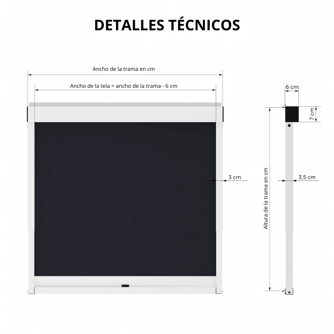 Medición de ventanas para cortinas enrollables exteriores