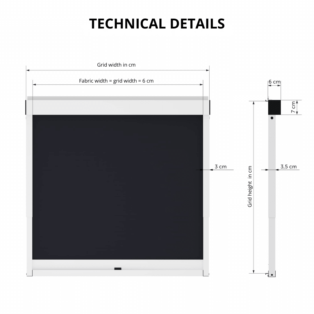 Measuring windows for external roller blinds