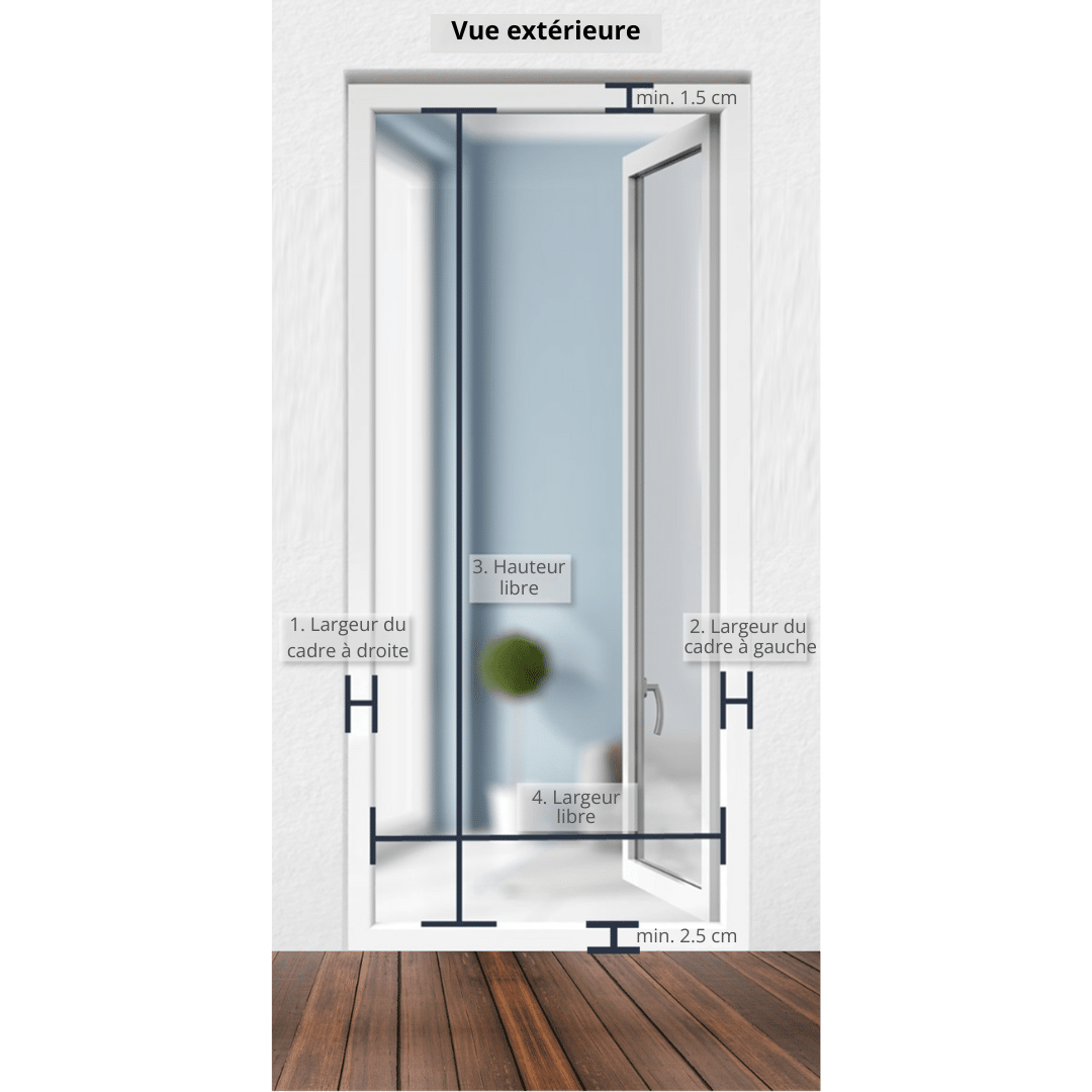 Mesurer la porte du balcon