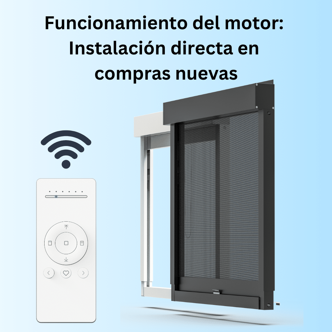 Funcionamiento motorizado (instalación directa con la nueva persiana enrollable)