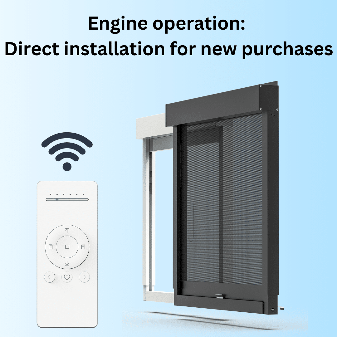 Motorised operation (direct installation with new roller blind)