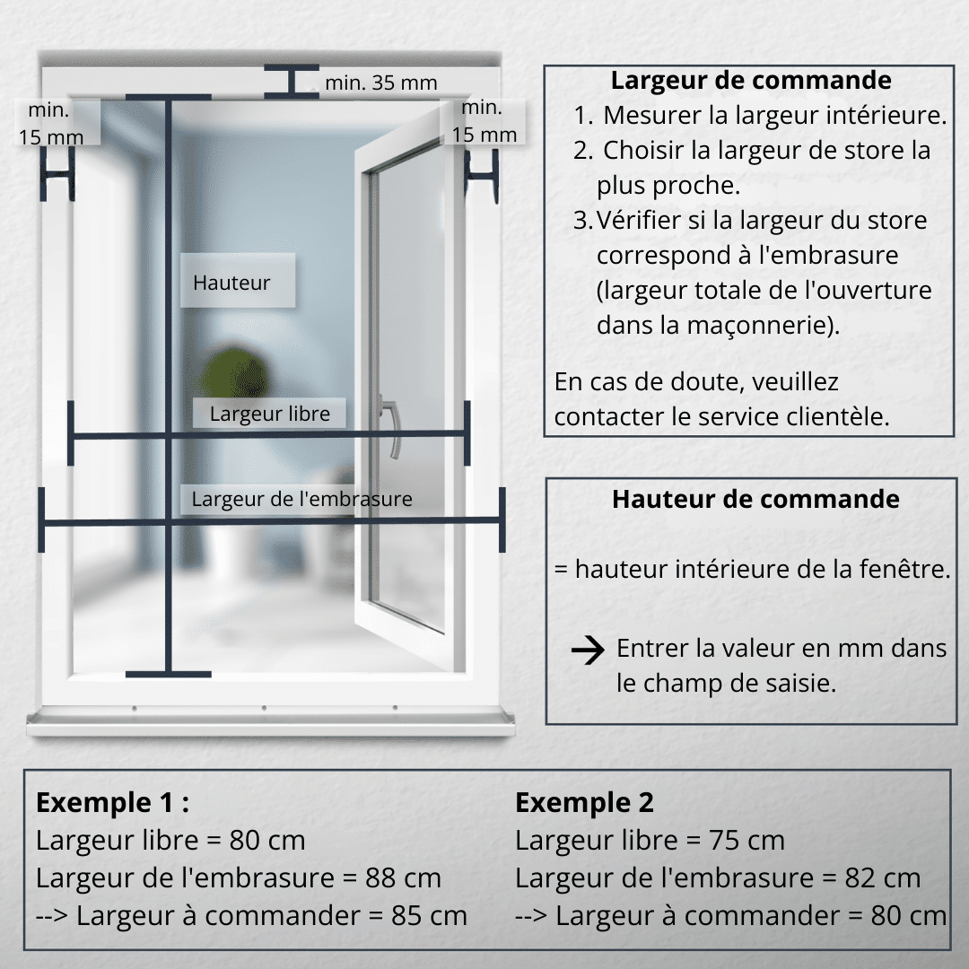 Mesurer correctement les dimensions de la moustiquaire enroulable