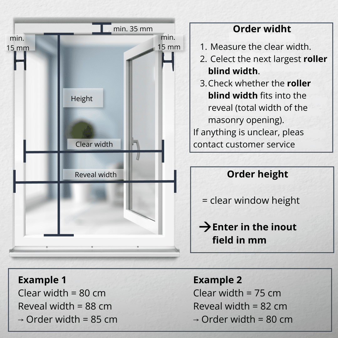 Correctly measure the dimensions of the insect screen