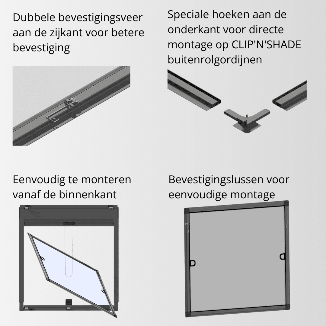 Installatie van insectenhor vast frame, vliegenhor, muggenhor, instructies