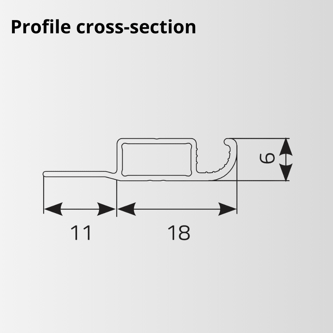 Profile cross-section insect screen fixed frame