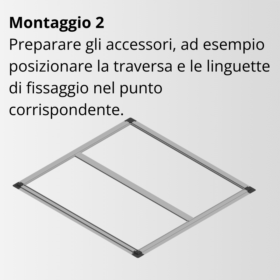 Zanzariera a cornice fissa, punto di installazione 2, zanzariera, istruzioni, installazione