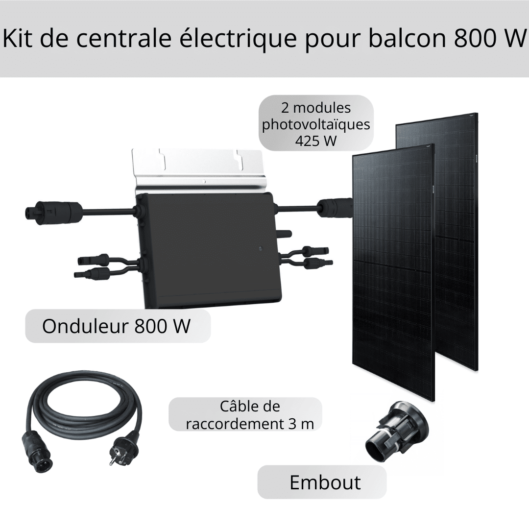 Kit d'alimentation pour balcon 800W