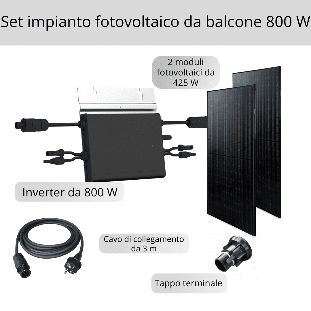 Set di centrali elettriche da balcone 800W