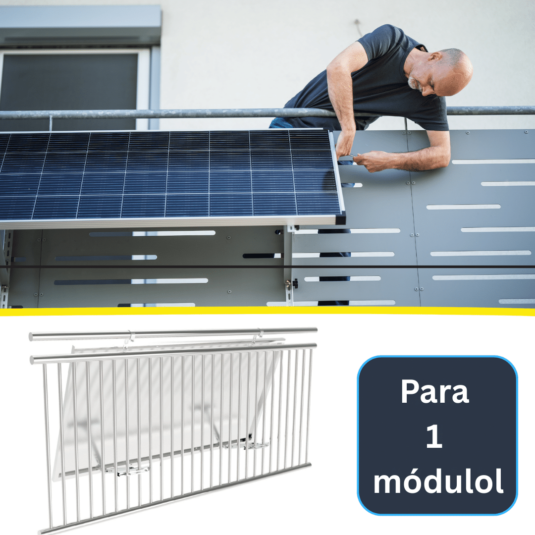 Cuadro Montaje de la central eléctrica del balcón en la barandilla del balcón