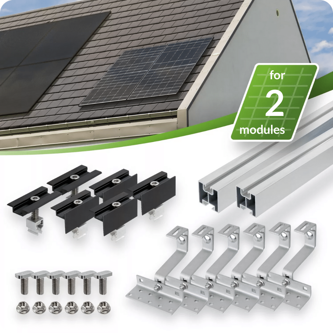 Image Mounting set pitched roof for balcony power station